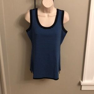 Exclusively Misook black-royal blue tank Sz S